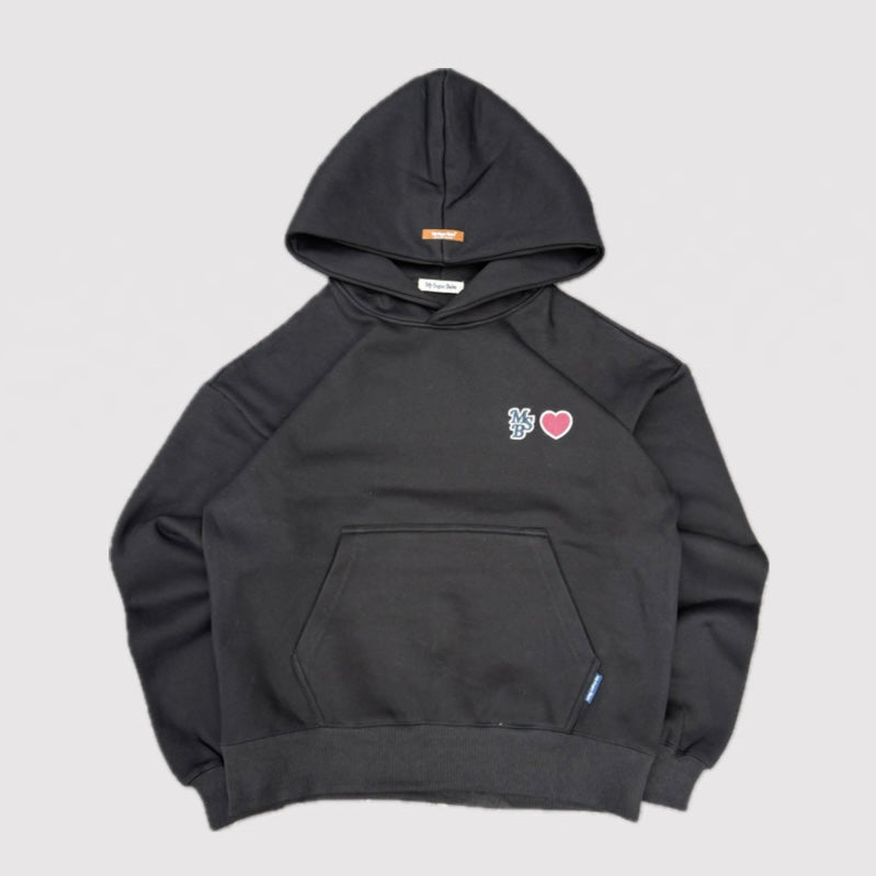 heart patch logo hoodie