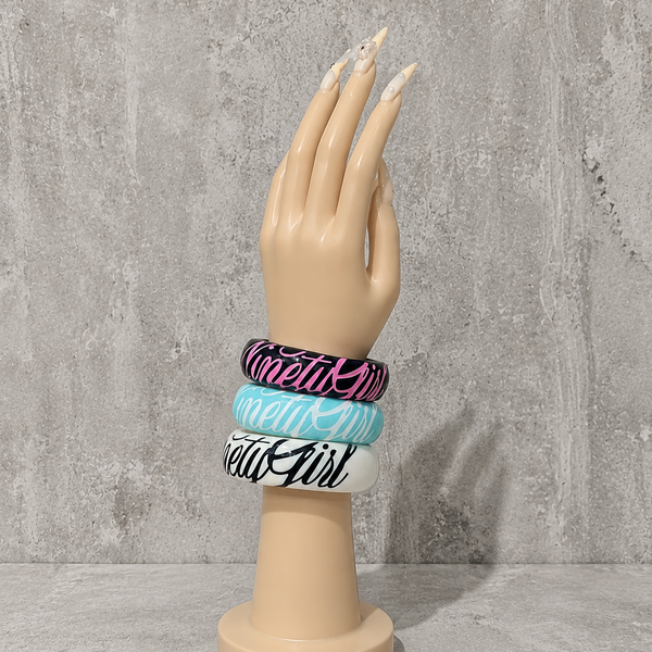 Ninety Girl Script Bangle – YZ