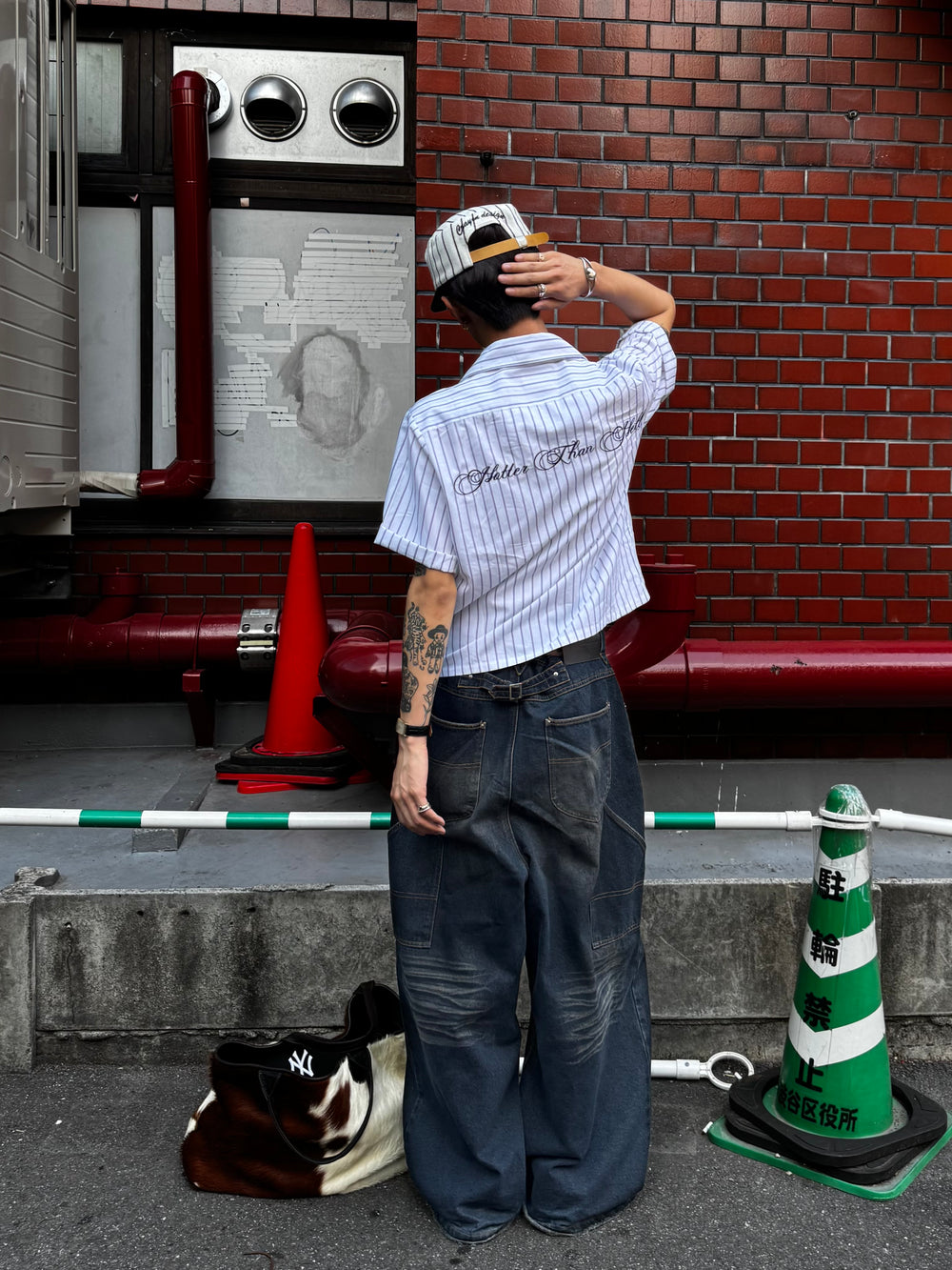 Striped open collar shirt – YZ