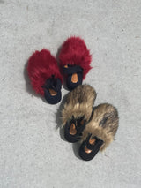 fur sandal