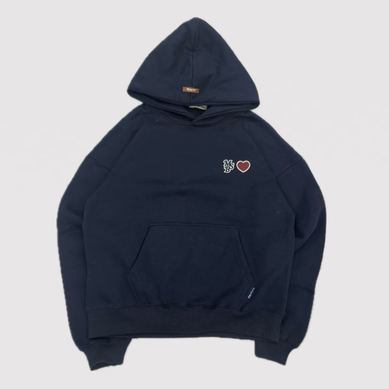 heart patch logo hoodie