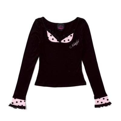 Dot Layered Tulle Top