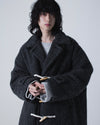 Double Breasted Wool Shaggy Duffle Coat