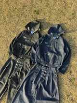 Fireman stripe denim jacket