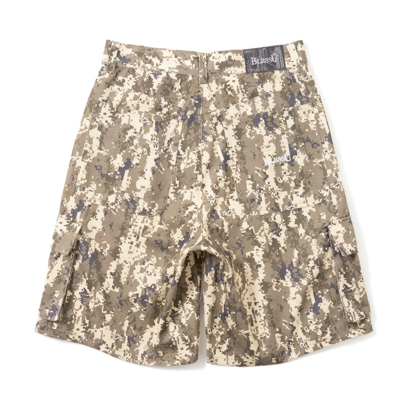 BU DIGITAL CAMOUFLAGE PATTERN CARGO SHORTS 
