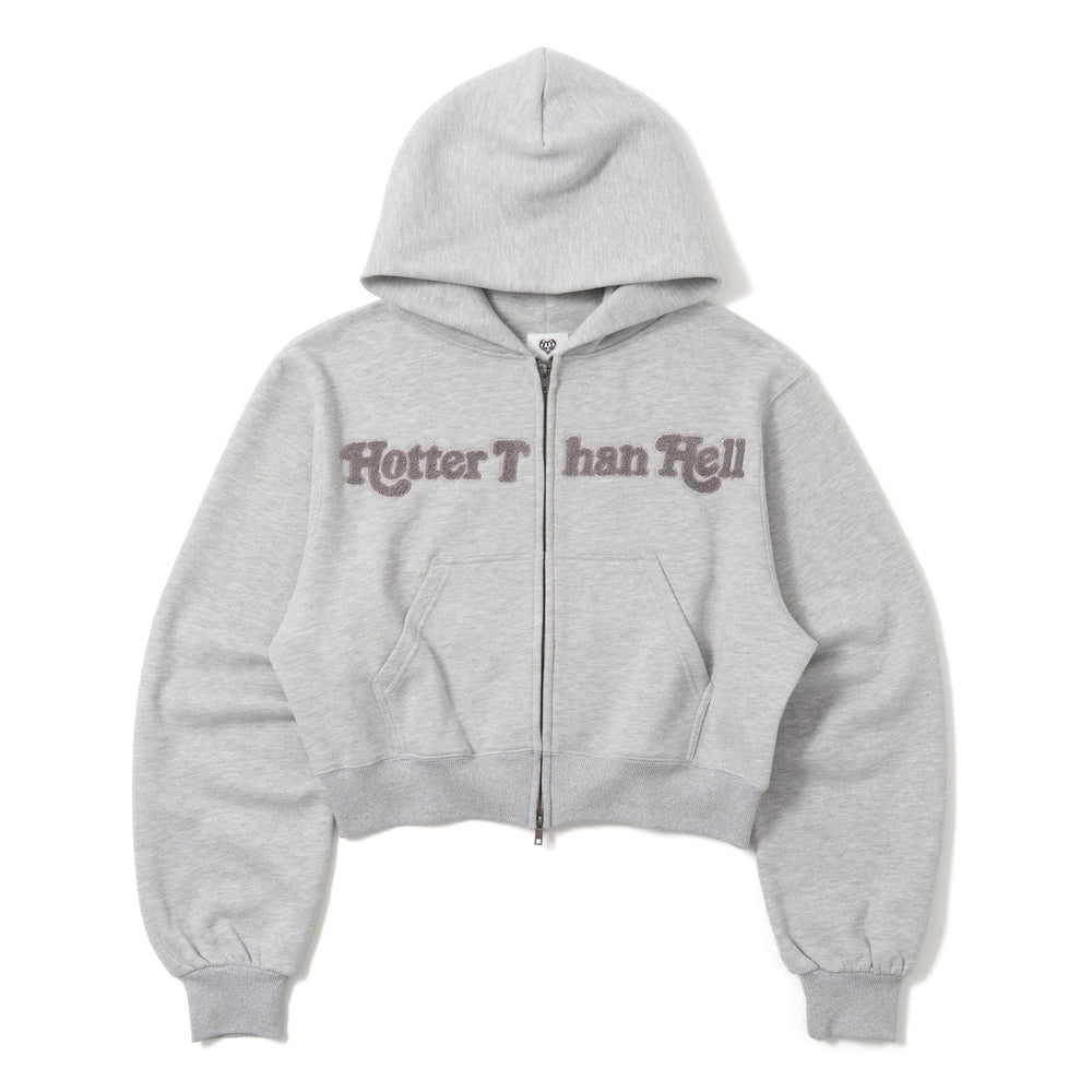 glitter heart logo zip hoodie – YZ