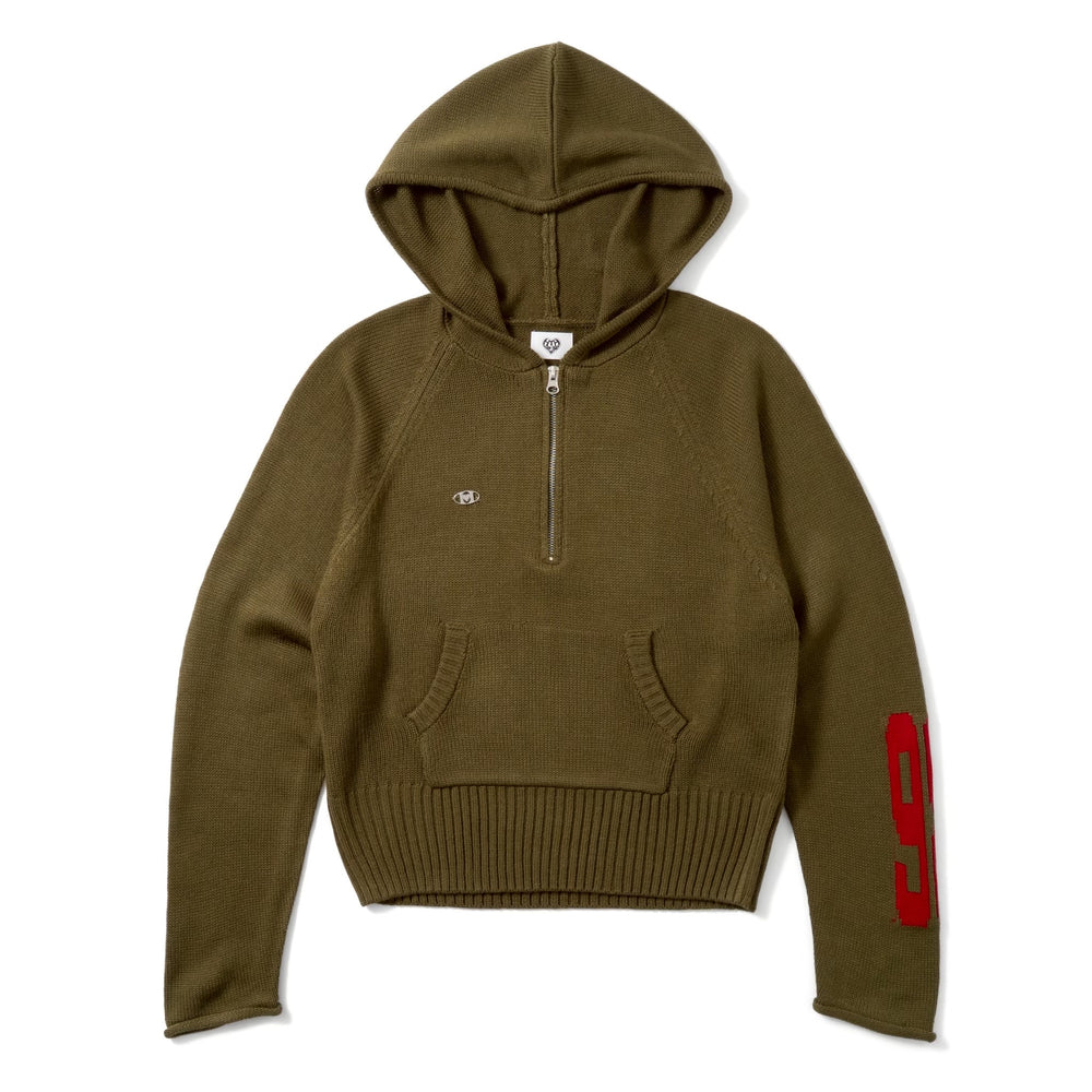 ヒロフミ half zip knit hoodie – YZ