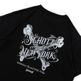 Schott×BADWAY skull graphic TEE