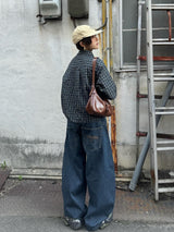 復古風格側縫氣球牛仔褲 