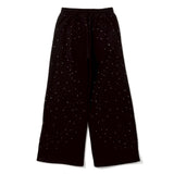 rhinestone curve sweat pants 
