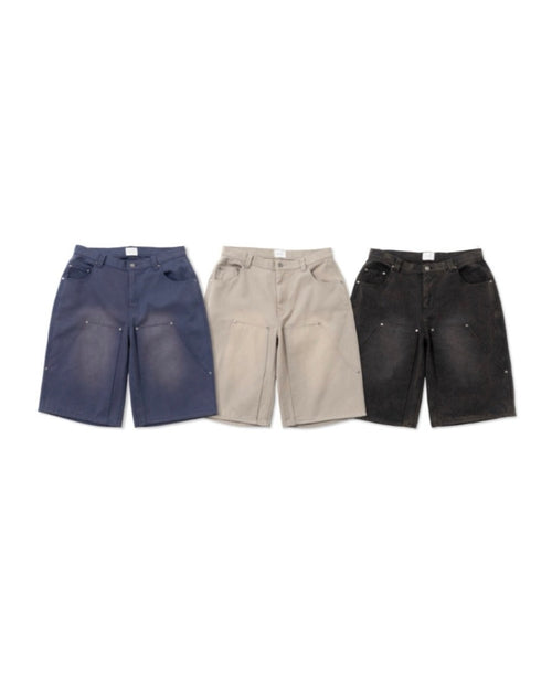 duck wash double knee shorts