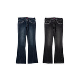 Cross Patch Low-Rise Denim Pants