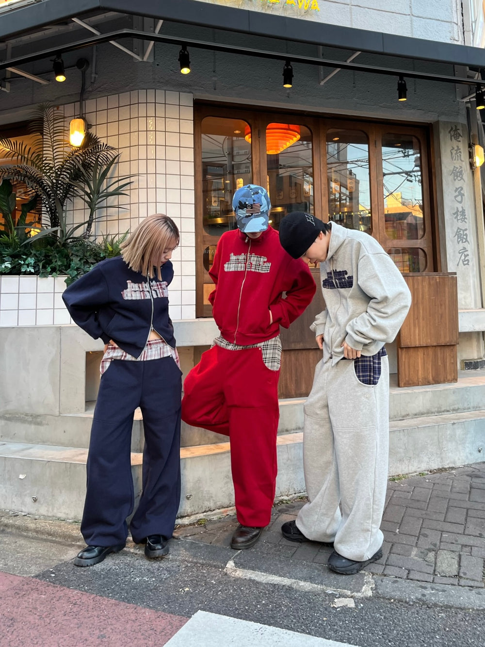 Check pattern sweat pants – YZ