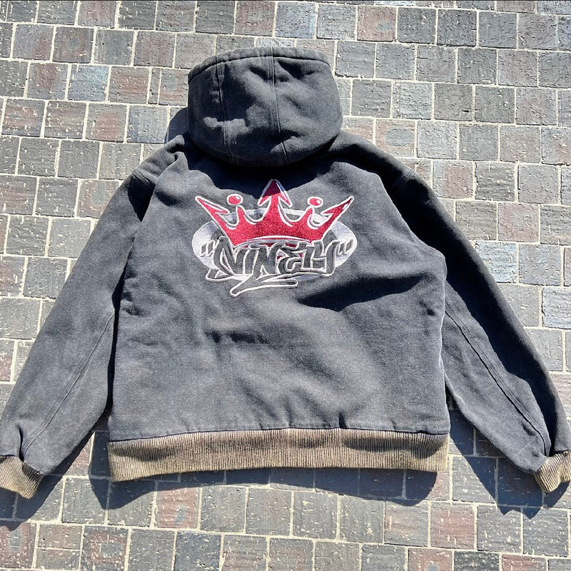 King Logo Vintage Hooded Work Jacketジャケット