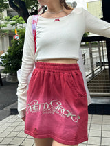 sweat logo mini skirt