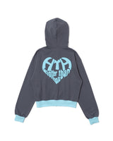 BICOLOR HEART LOGO HOODIE 
