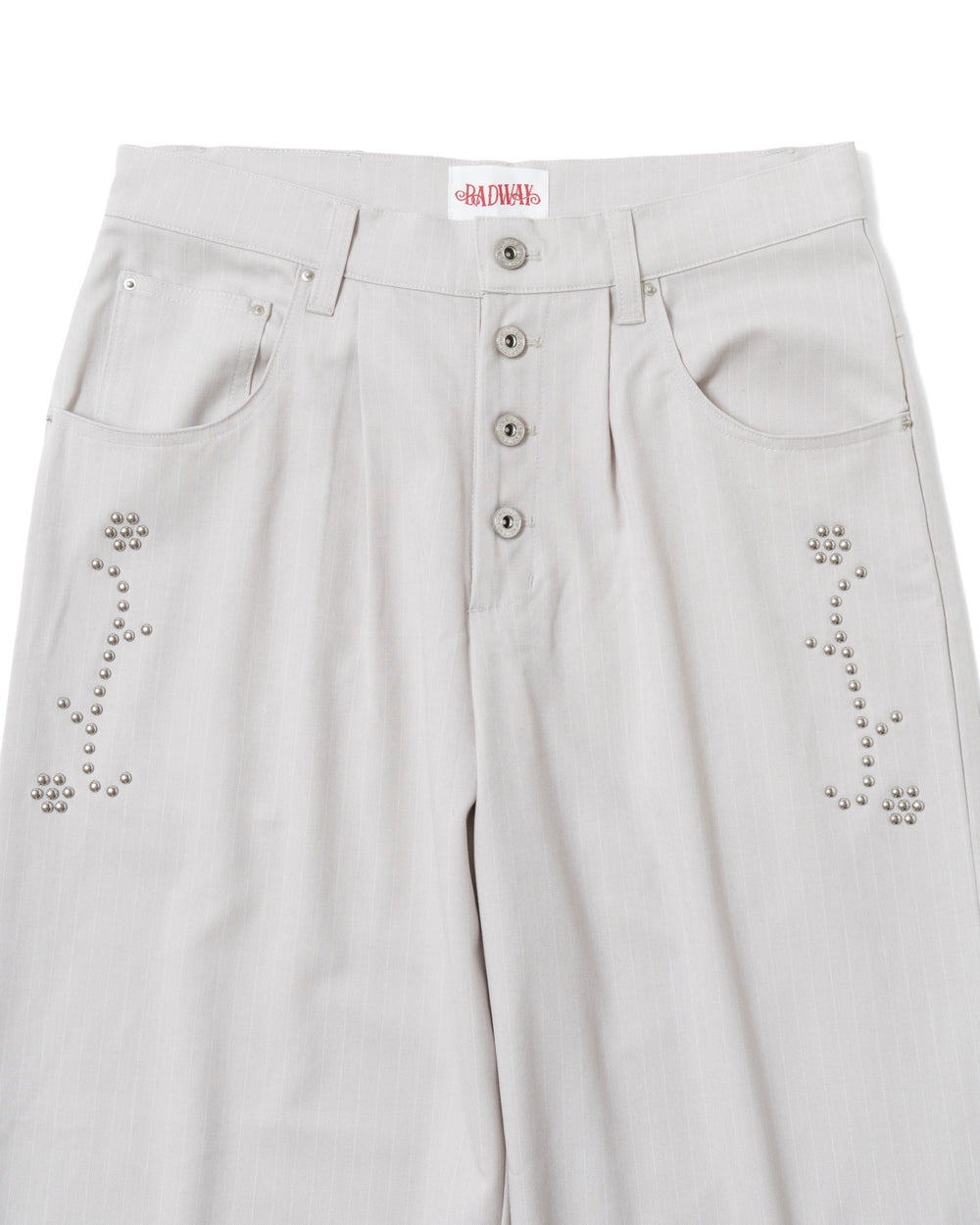 Flower studs stripe slacks – YZ