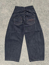 復古風格側縫氣球牛仔褲 