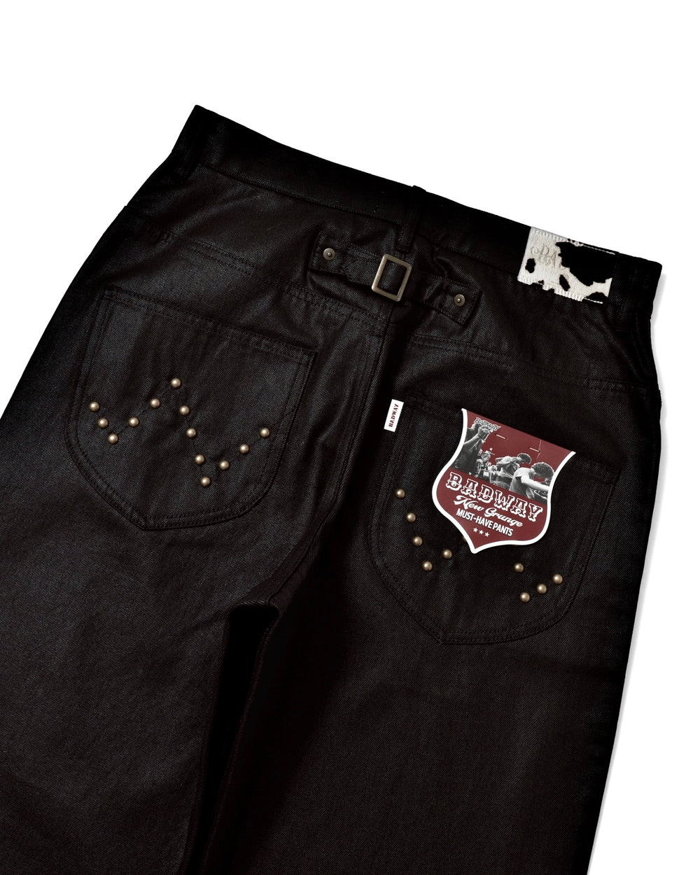 Studs coating BLACK denim pants – YZ
