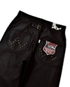 Studs coating BLACK denim pants