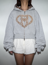 H HEART REVERSIBLE ZIP HOODIE 
