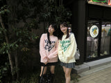 butterfly logo lame knit