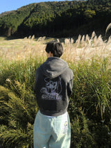 CMT ruler rhinestone zip hoodie 