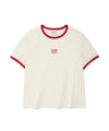 (Women) CGP Small Square Logo Ringer Short Sleeve T-Shirt CBEUWTS017 