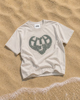 HEART LOGO APPLIQUE CROPPED TEE