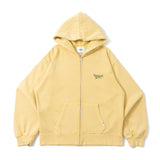 universal logo powder zip hoodie