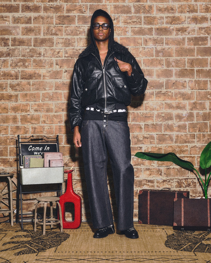 Western faux leather work jacket – YZ