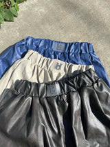 faux leather balloon shorts