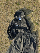 消防士のストライプバギーデニム 