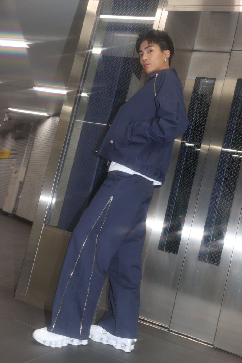 HTH×Dickies　Side zip wide pants