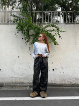 Vintage Faux Leather Pants