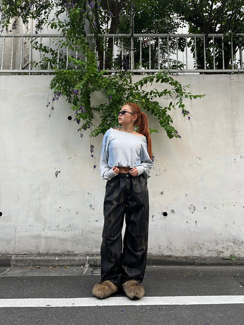 vintage faux leather pants