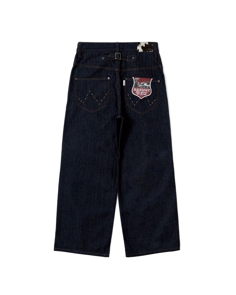 Herringbone studs denim pants – YZ