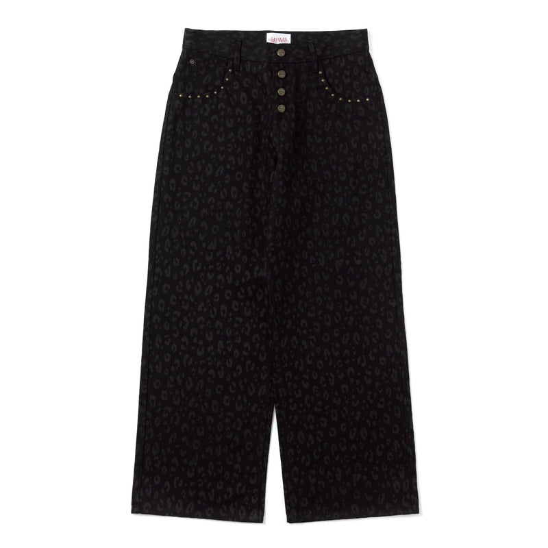 Leopard straight denim pants – YZ