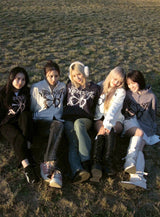 正面蝴蝶標誌拉鍊連帽衫 