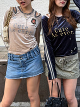 VARSITY VELOUR TOP