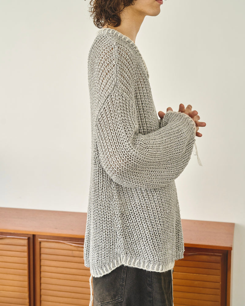 Sparkle Stitching v Neck Sweater