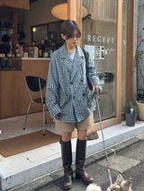Check tailored ss jacket