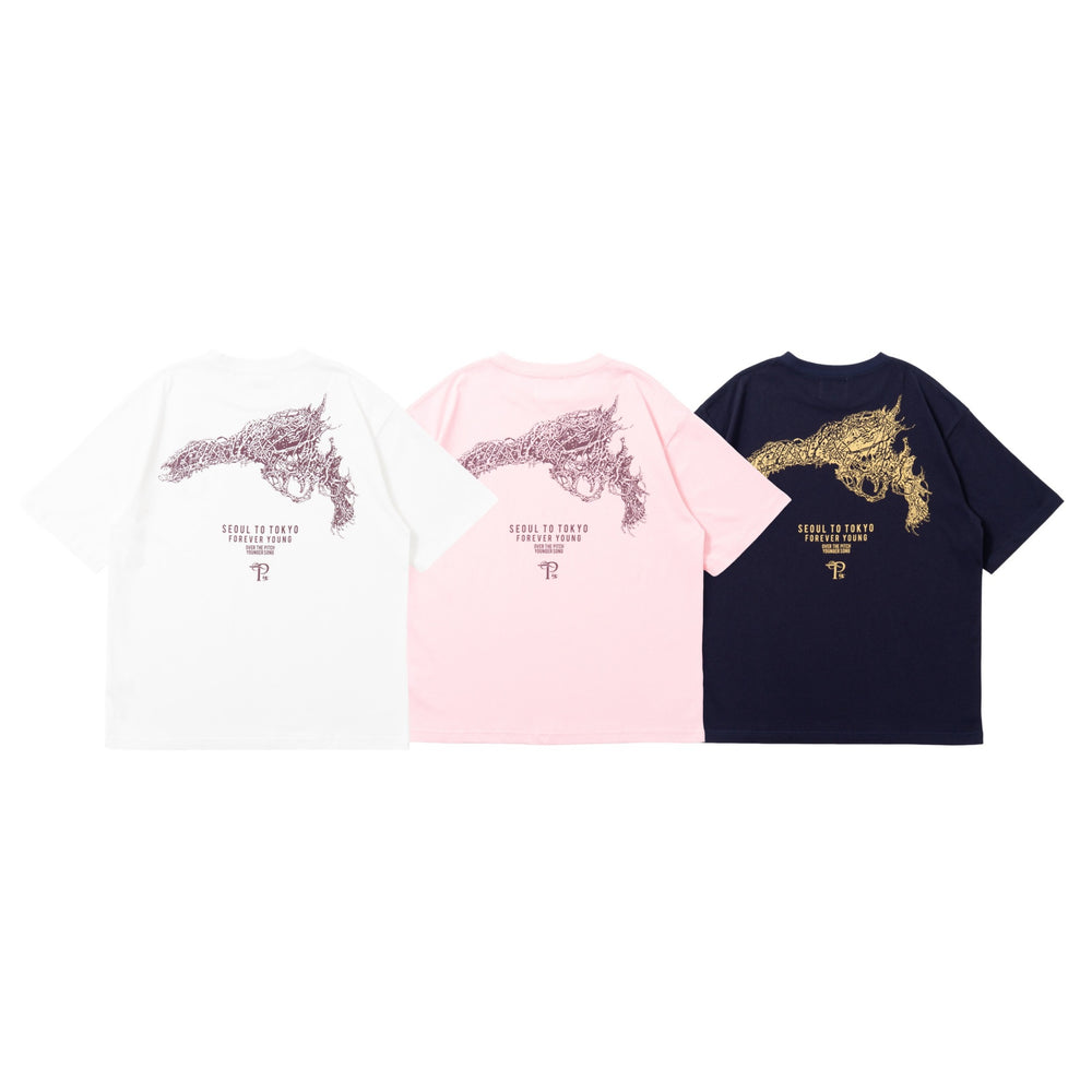 Over The Pitch × Younger Song Gun logo tee – YZ