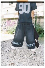 NINETY 褪色層次短褲 