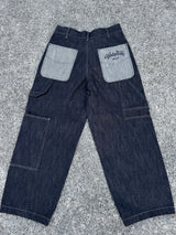 Two tone pocket jeans