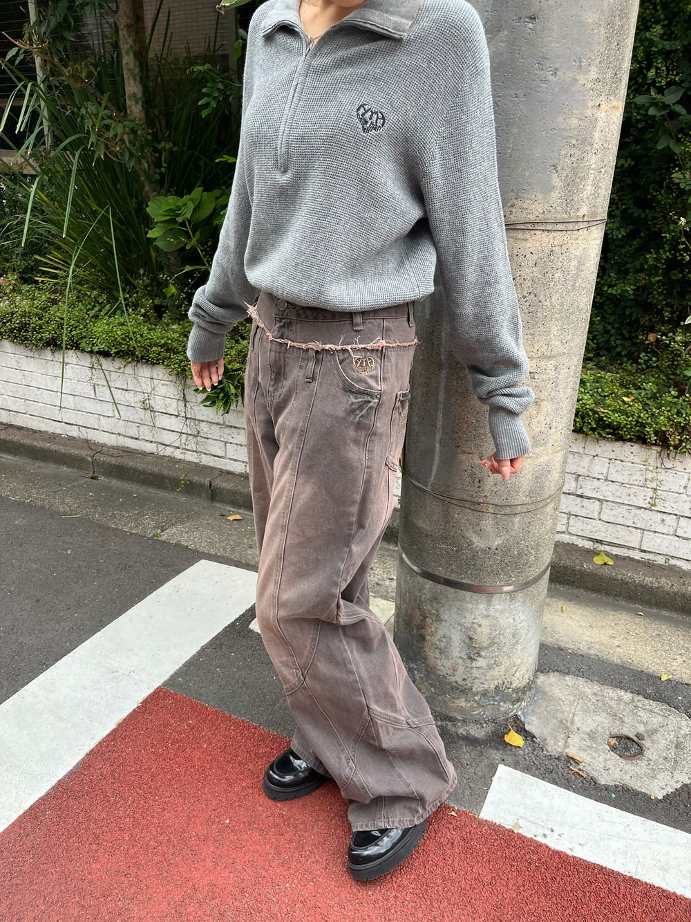 最終値下げ/OVER WAIST SWITCHING DENIM Ameri OVER WAIST SWITCHING DENIM