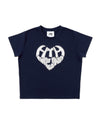 HEART LOGO APPLIQUÉ CROPPED TEE 