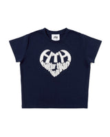 HEART LOGO APPLIQUÉ CROPPED TEE 