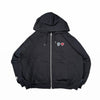 Heart patch logo zip hoodie
