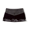 logo denim skirt
